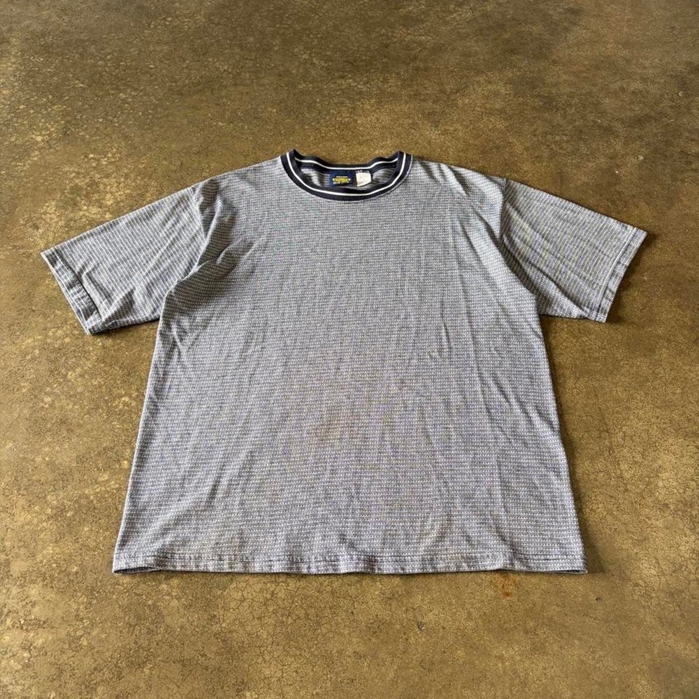 2000s utility striped ringer tee
